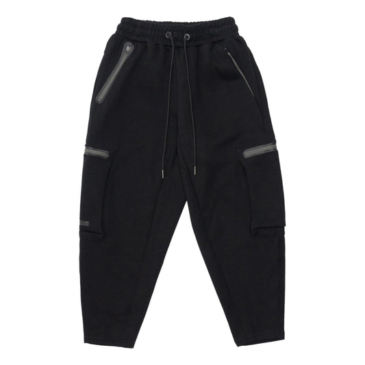 TEAMJOINED JOINED® TRACK SIDE POCKETS STRAIGHT JOGGERS-BLACK