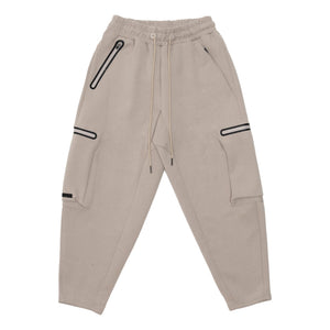 TEAMJOINED JOINED® TRACK SIDE POCKETS STRAIGHT JOGGERS-KHAKI