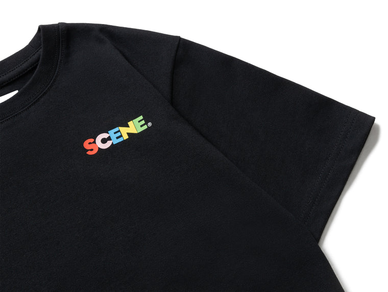 SCENE BY ICE FIRE KID 50TH CLASSIC RAINBOW TEE-BLACK