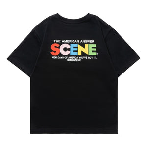 SCENE BY ICE FIRE KID 50TH CLASSIC RAINBOW TEE-BLACK