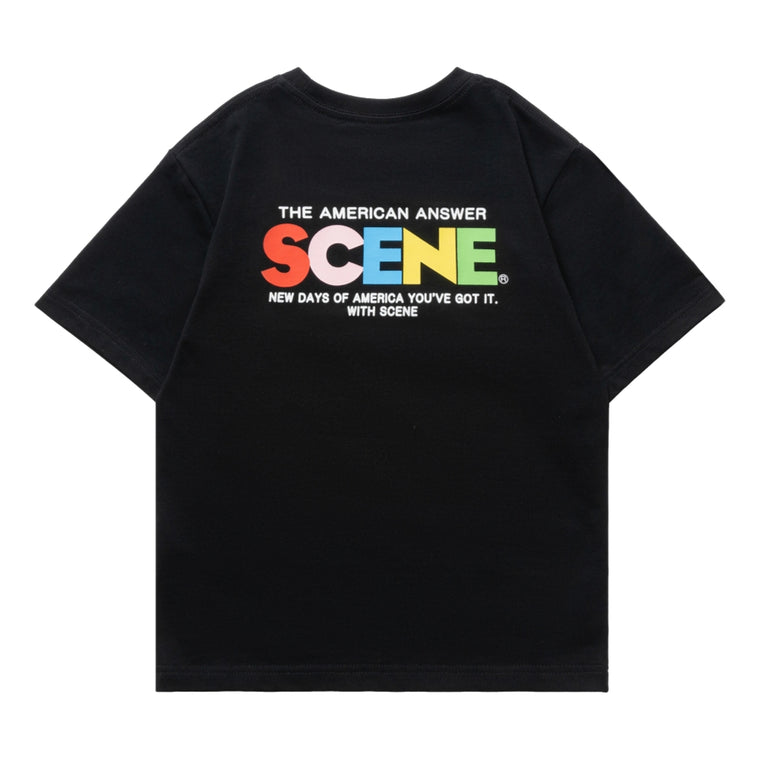SCENE BY ICE FIRE KID 50TH CLASSIC RAINBOW TEE-BLACK