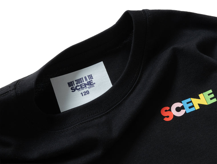 SCENE BY ICE FIRE KID 50TH CLASSIC RAINBOW TEE-BLACK
