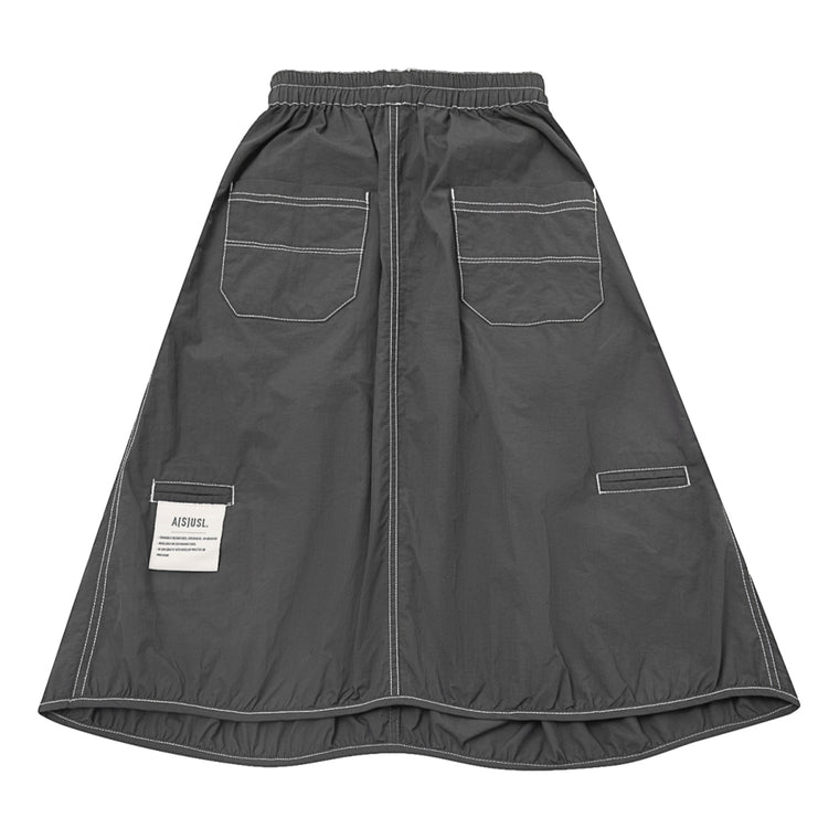 A[S]USL KID’S BALLOON SKIRT (CONTRAST STITCHES)-CHARCOAL