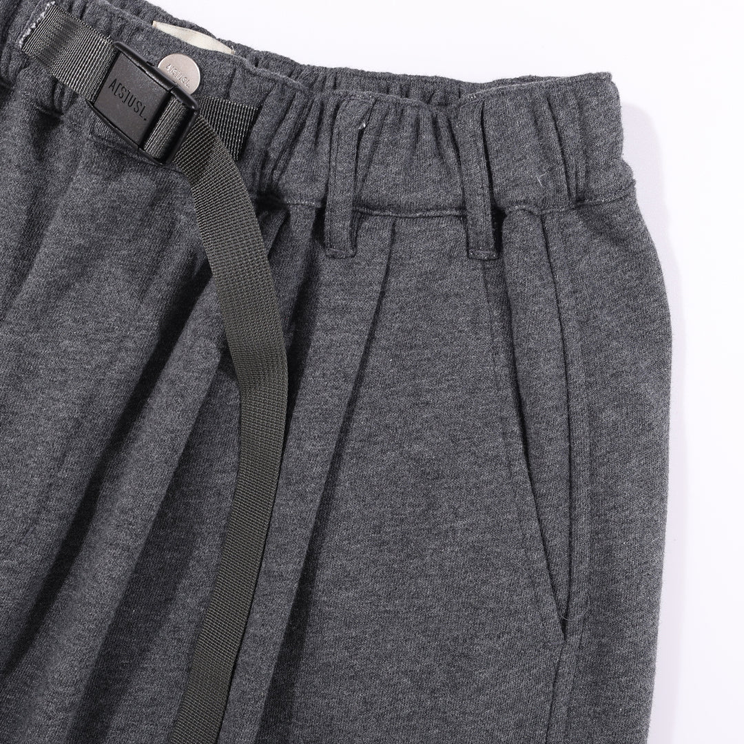 A[S]USL KNITTED CARGO SWEAT SHORTS-CHARCOAL