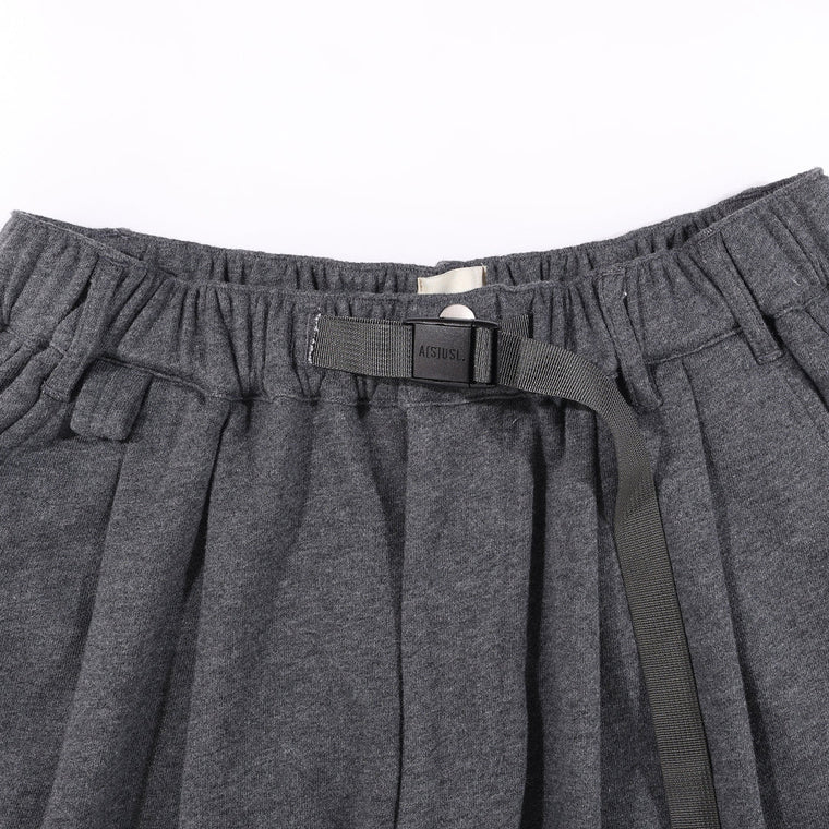 A[S]USL KNITTED CARGO SWEAT SHORTS-CHARCOAL