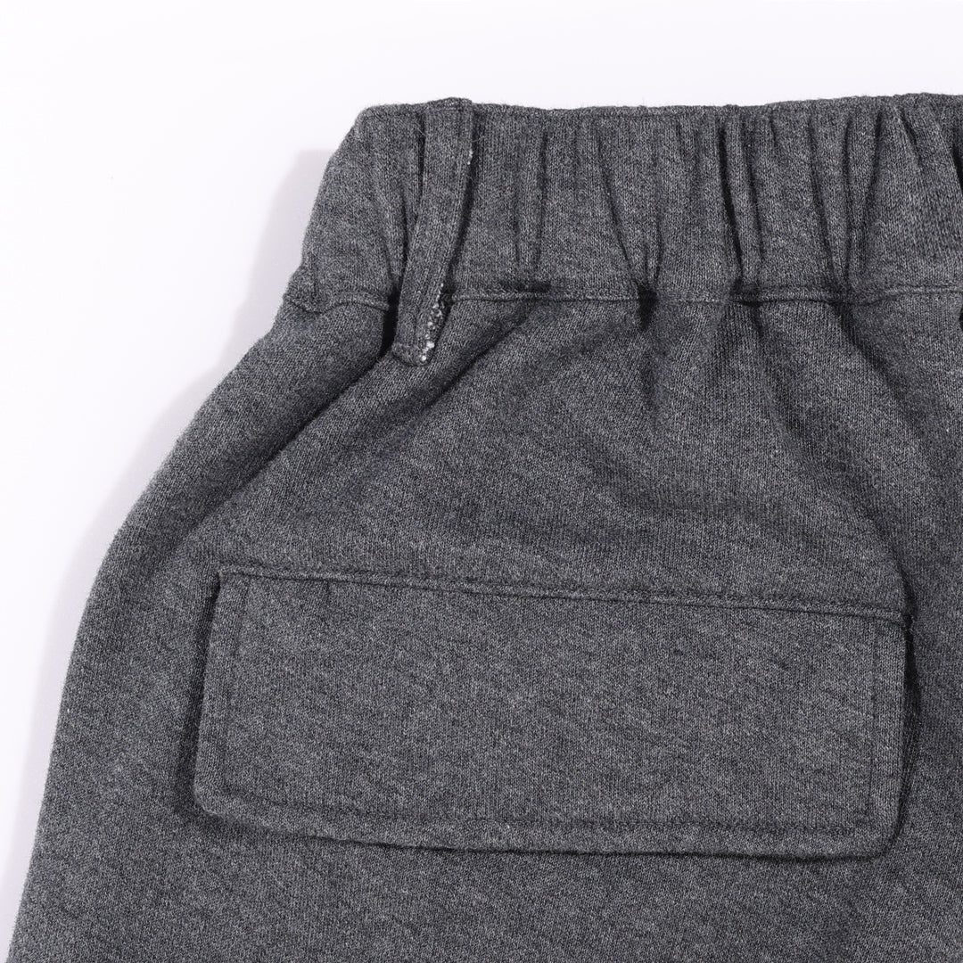 A[S]USL KNITTED CARGO SWEAT SHORTS-CHARCOAL