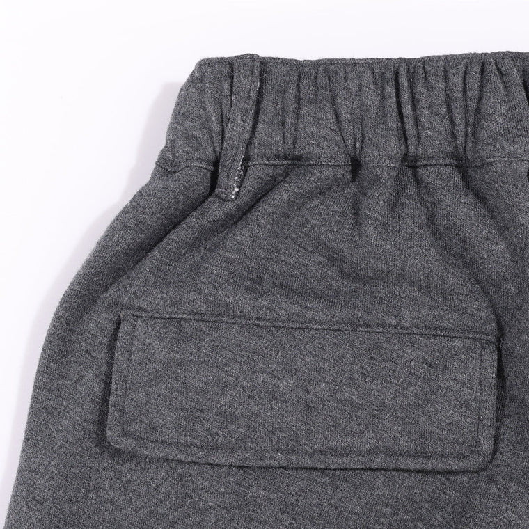 A[S]USL KNITTED CARGO SWEAT SHORTS-CHARCOAL