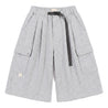 A[S]USL KNITTED CARGO SWEAT SHORTS-HEATHER GREY