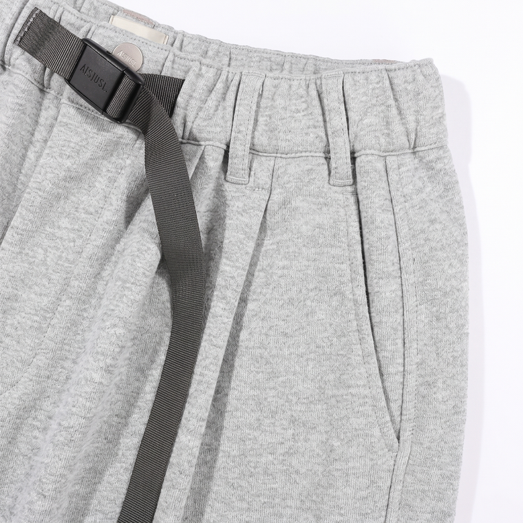 A[S]USL KNITTED CARGO SWEAT SHORTS-HEATHER GREY