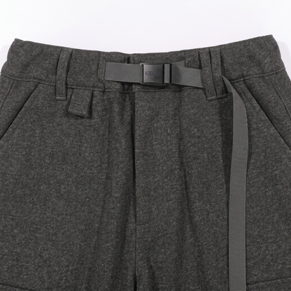 A[S]USL KNITTED CARGO SWEAT SKIRT-CHARCOAL