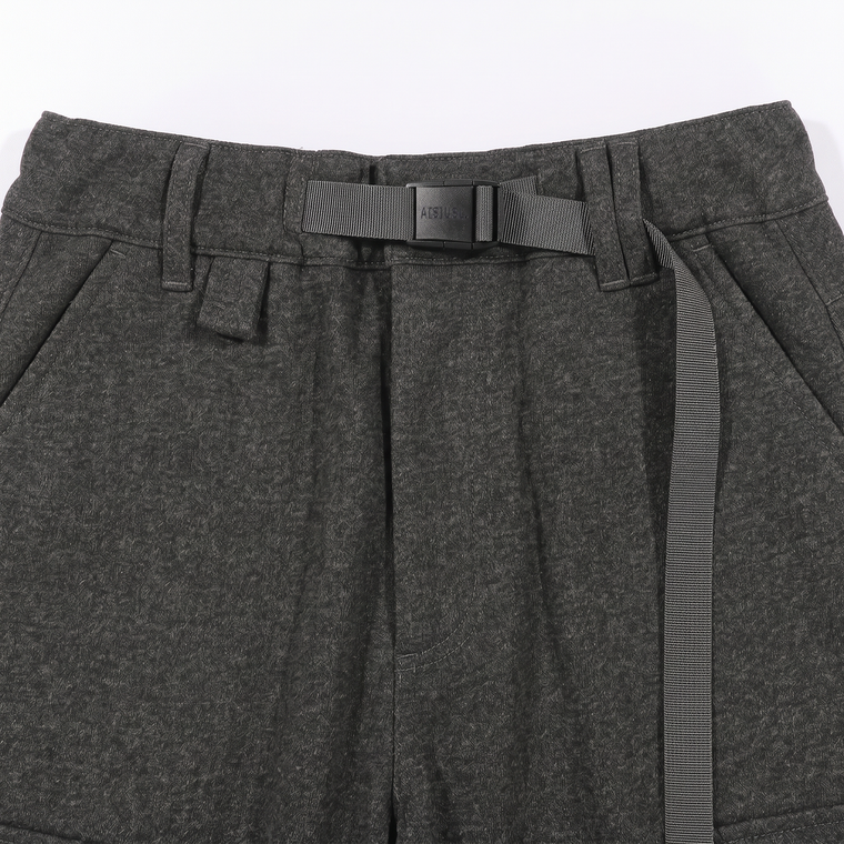 A[S]USL KNITTED CARGO SWEAT SKIRT-CHARCOAL