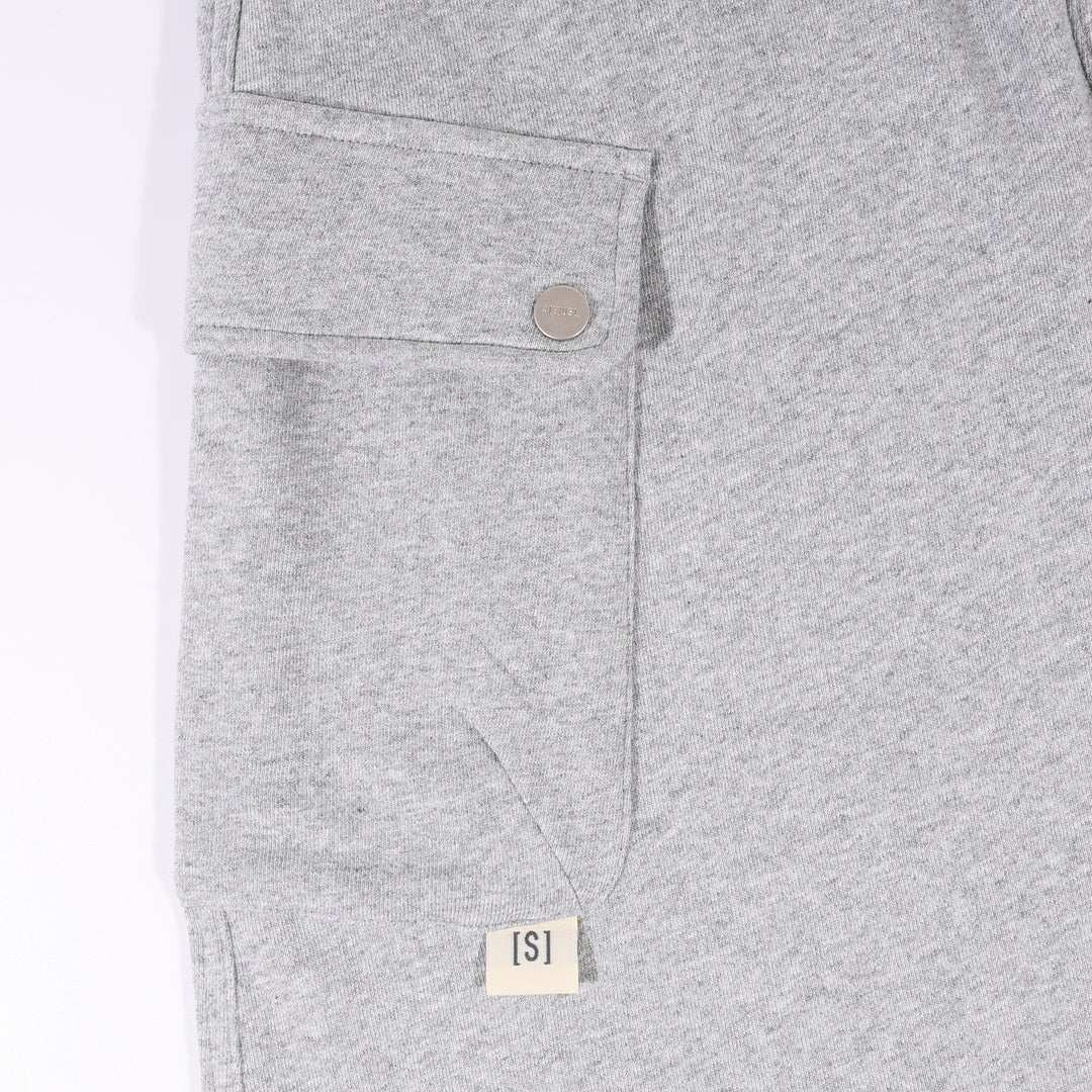 A[S]USL KNITTED CARGO SWEAT SKIRT-HEATHER GREY