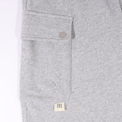 A[S]USL KNITTED CARGO SWEAT SKIRT-HEATHER GREY