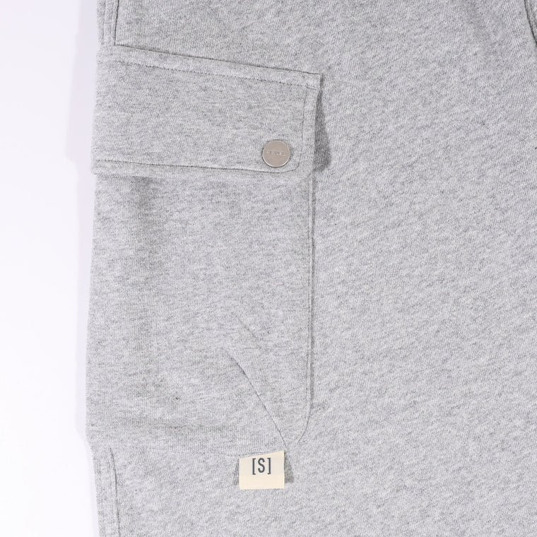 A[S]USL KNITTED CARGO SWEAT SKIRT-HEATHER GREY