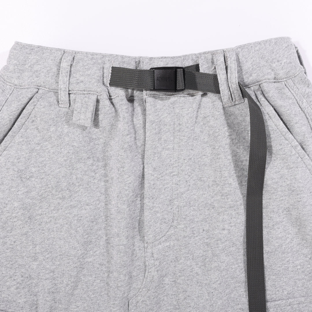 A[S]USL KNITTED CARGO SWEAT SKIRT-HEATHER GREY