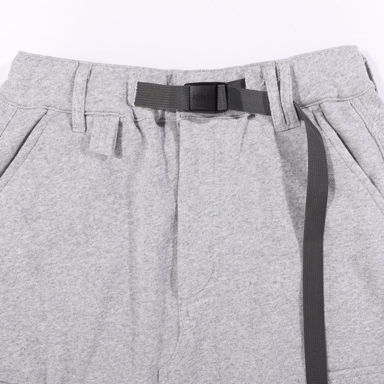 A[S]USL KNITTED CARGO SWEAT SKIRT-HEATHER GREY