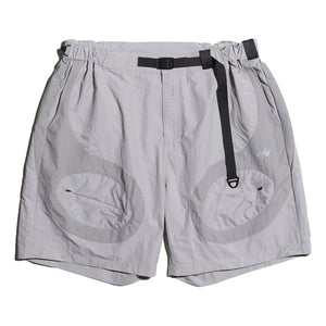 NINE POINT NINE LAGOON TRANSPARENT POCKET SHORTS-LIGHT GREY