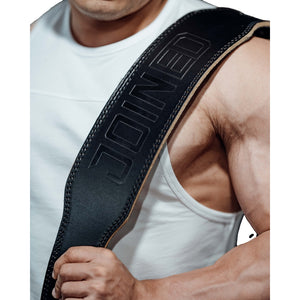 TEAMJOINED LEATHER LIFTING BELT-BLACK