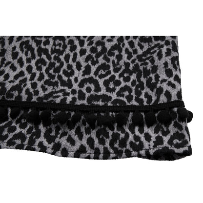 NEUTRAL SOCIETY LEOPARD A-LINE SKIRT-GREY LEOPARD