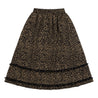 NEUTRAL SOCIETY LEOPARD A-LINE SKIRT-BLACK LEOPARD