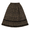 NEUTRAL SOCIETY LEOPARD A-LINE SKIRT-BLACK LEOPARD