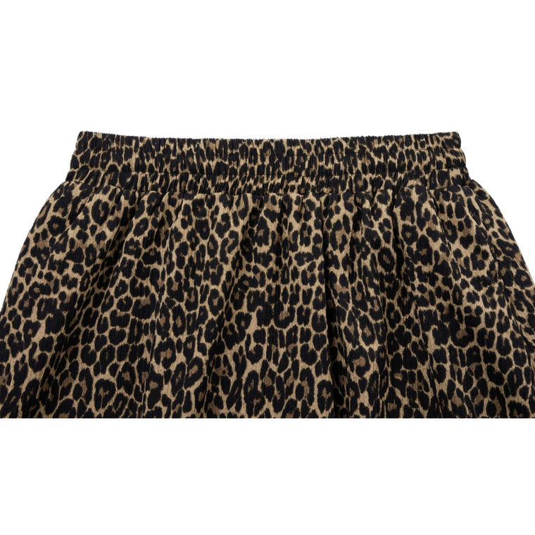 NEUTRAL SOCIETY LEOPARD A-LINE SKIRT-BLACK LEOPARD