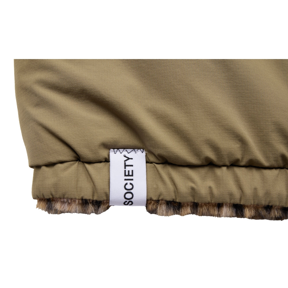 NEUTRAL SOCIETY LEOPARD REVERSIBLE JACKET-BLACK LEOPARD