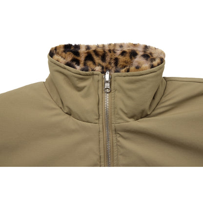 NEUTRAL SOCIETY LEOPARD REVERSIBLE JACKET-BLACK LEOPARD