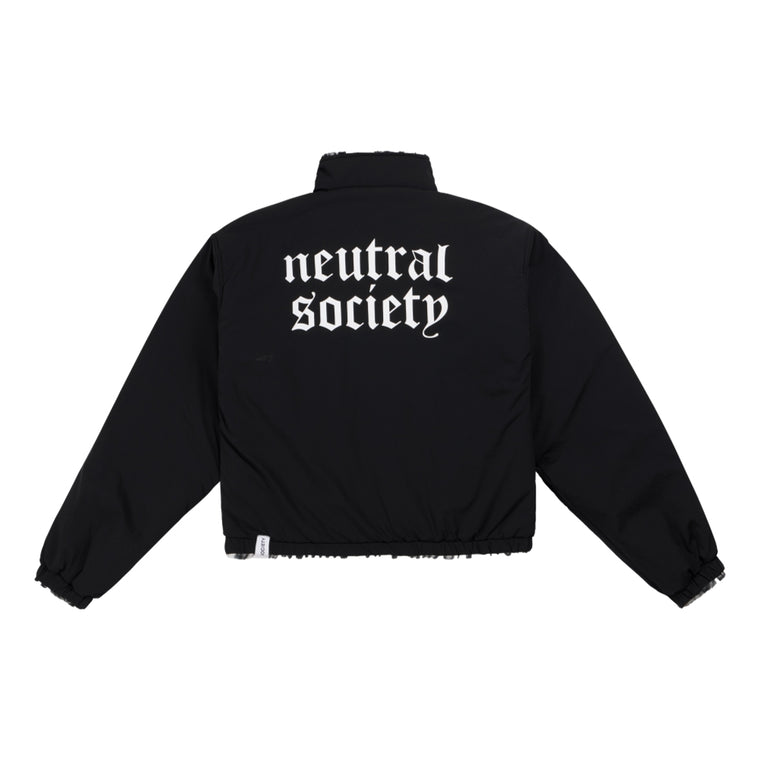 NEUTRAL SOCIETY LEOPARD REVERSIBLE JACKET-GREY LEOPARD