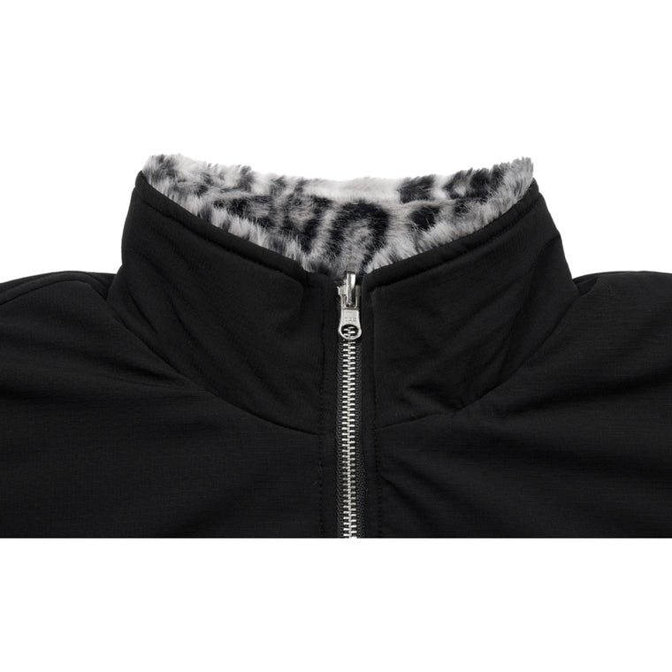 NEUTRAL SOCIETY LEOPARD REVERSIBLE JACKET-GREY LEOPARD
