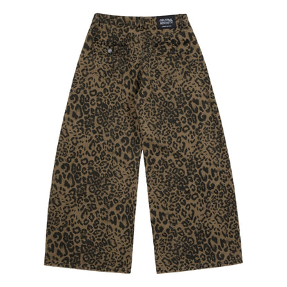 NEUTRAL SOCIETY LEOPARD WIDE PANTS-LEOPARD