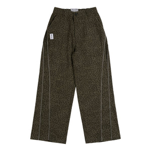 NEUTRAL SOCIETY LEOPARD ZIPPER TROUSERS-GREY LEOPARD