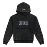 NEUTRAL SOCIETY LIFE IS A LIE SNOW WASH HOODIE-BLACK