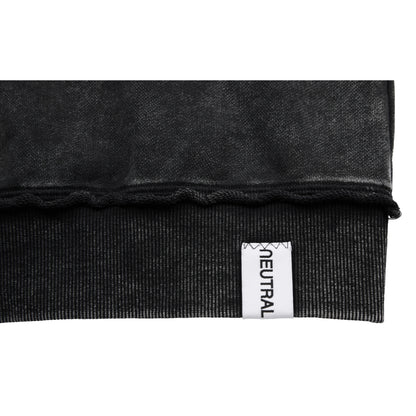 NEUTRAL SOCIETY LIFE IS A LIE SNOW WASH HOODIE-BLACK