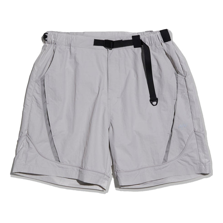 NINE POINT NINE LIGHT CURVE MESH SHORTS-IVORY