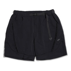 NINE POINT NINE LIGHT CURVE MESH SHORTS-BLACK