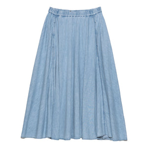 Nanamica LIGHT DENIM CIRCULAR SKIRT-INDIGO BLEACH