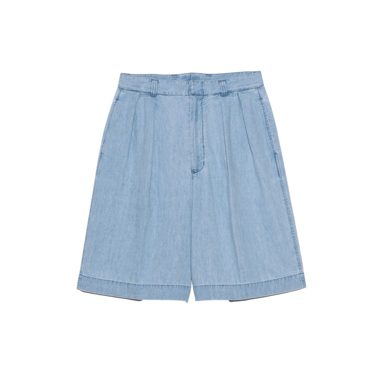 Nanamica LIGHT DENIM SHORTS-INDIGO BLEACH