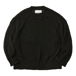 WHITE MOUNTAINEERING LINEN KNIT PULLOVER-BLACK