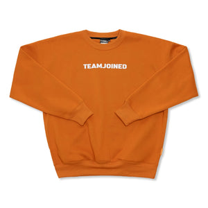 TEAMJOINED JOINED® LOGO DROP SHOULDER FLEECE PULLOVER-ORANGE