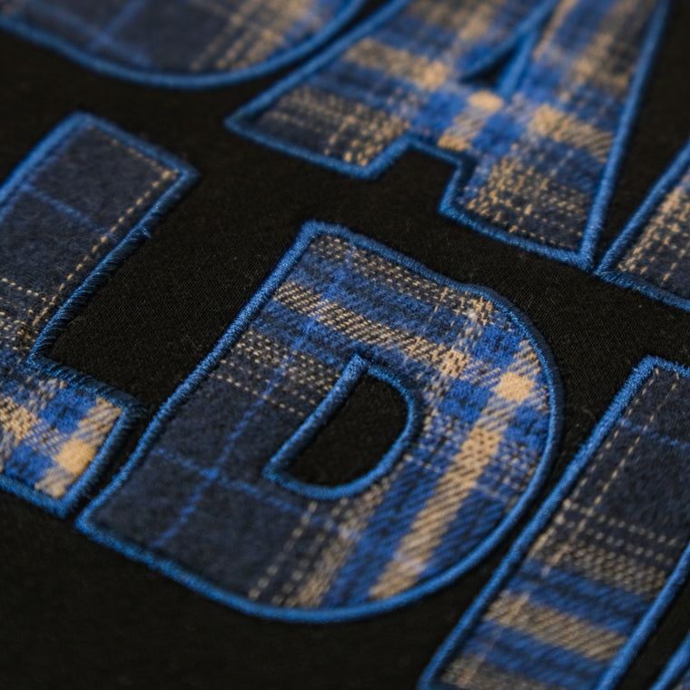 OLDISM LOGO EMBROIDERY SWEATER-BLACK/BLUE
