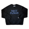 OLDISM LOGO EMBROIDERY SWEATER-BLACK/BLUE