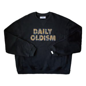 OLDISM LOGO EMBROIDERY SWEATER-BLACK/YELLOW