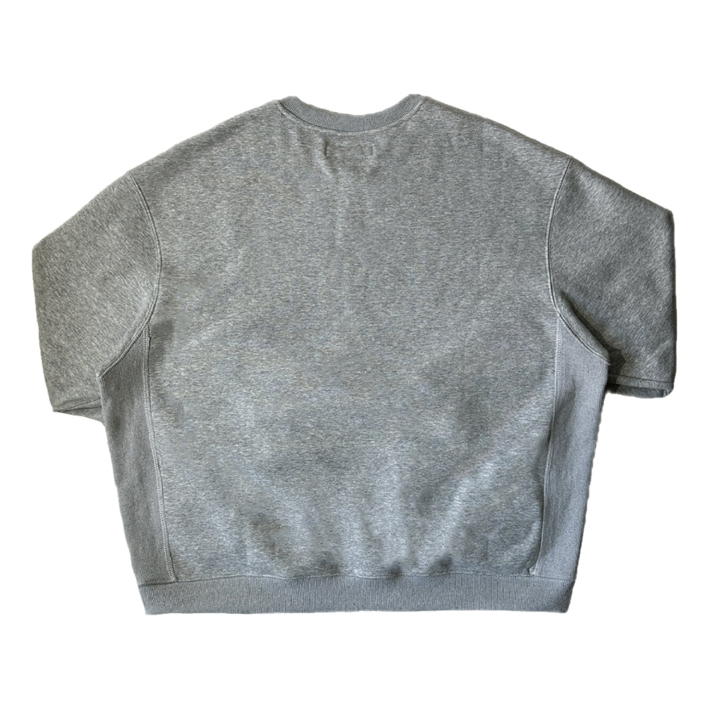 OLDISM LOGO EMBROIDERY SWEATER-GREY X YELLOW
