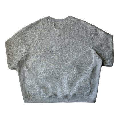 OLDISM LOGO EMBROIDERY SWEATER-GREY X YELLOW