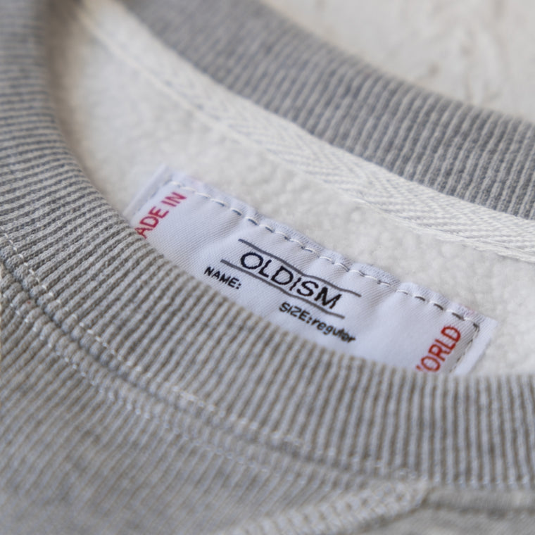 OLDISM LOGO EMBROIDERY SWEATER-GREY X YELLOW