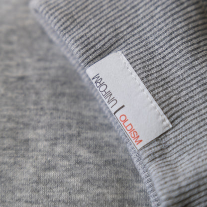 OLDISM LOGO EMBROIDERY SWEATER-GREY X YELLOW