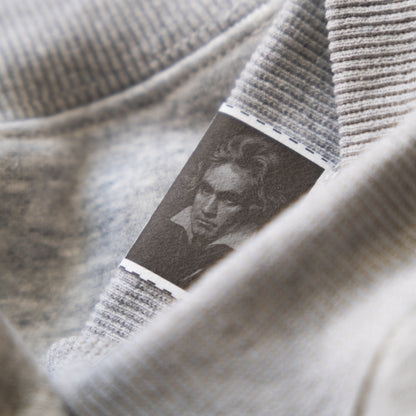 OLDISM LOGO EMBROIDERY SWEATER-GREY X YELLOW