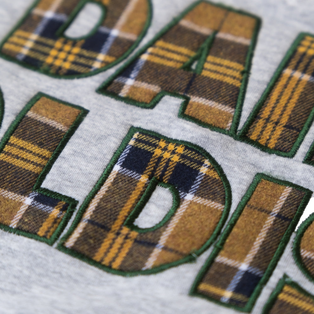 OLDISM LOGO EMBROIDERY SWEATER-GREY X YELLOW