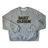 OLDISM LOGO EMBROIDERY SWEATER-GREY X YELLOW